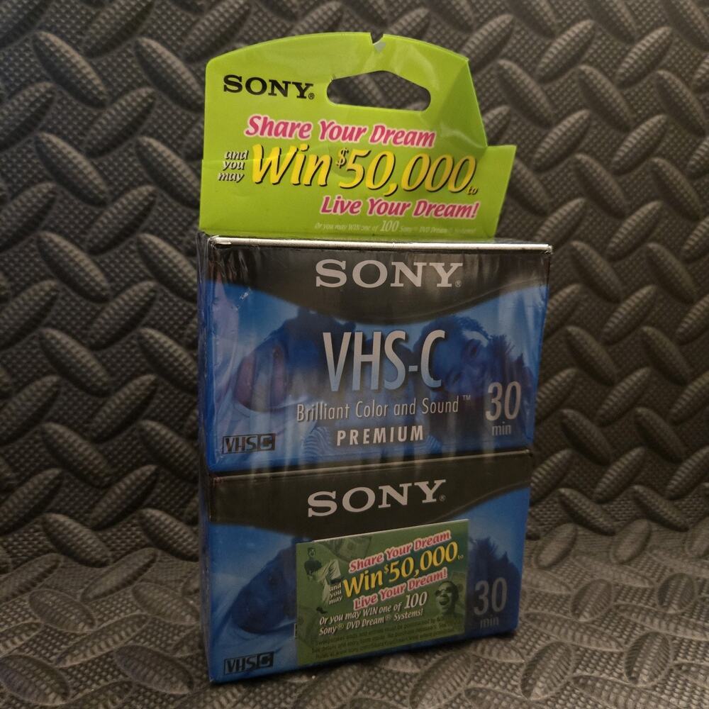 Sony VHS-C Premium Grade Tapes – 2-Pack – 30 Min Each – Sealed – TC-30VHGL